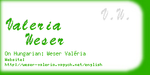 valeria weser business card